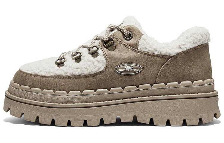 (Women) Skechers Casual High Platform Shoes 'Brown White' 167902-BRNT