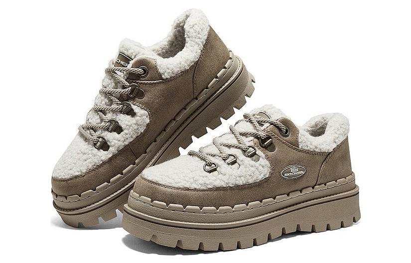 Shop (Women) Skechers Casual High Platform Shoes 'Brown White' 167902-BRNT