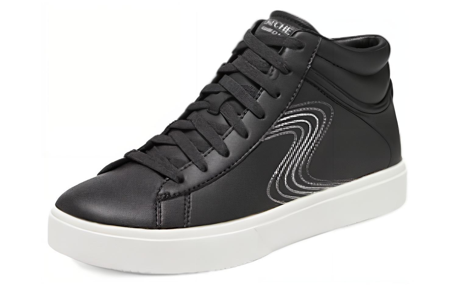Lookbook (W) スケッチャーズ ハイカット スニーカー 黒白
```skechers haikattosuniikaa kurojiro``` 185007-BKW