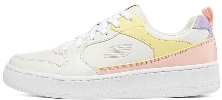 women-skechers-casual-low-top-white-yellow-pink-purple-patchwork-149920-wmlt
