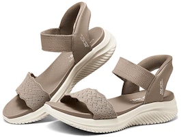 (W) 斯凯奇厚底休闲透气凉鞋“棕色” 119976-MOC Lookbook (W) 斯凯奇厚底休闲透气凉鞋“棕色” 119976-MOC