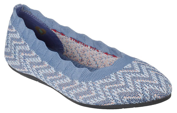 Lookbook Skechers Cleo 2.0 一脚蹬運動休閒鞋 女款 藍灰