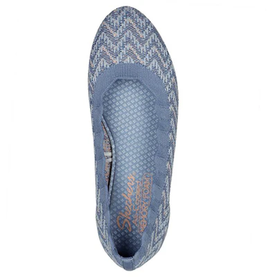 Skechers Cleo 2.0 一脚蹬運動休閒鞋 女款 藍灰 Shop Skechers Cleo 2.0 一脚蹬運動休閒鞋 女款 藍灰