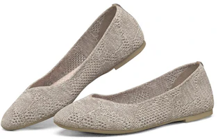 Lookbook (W) Skechers Cleo 'Abu Abu Coklat' 158019-TPE