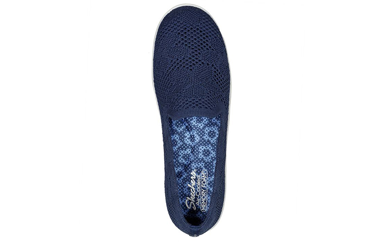 Shop (Women) Skechers Cleo Cup Slip-On 'Flower Winds Blue' 158299-NVY