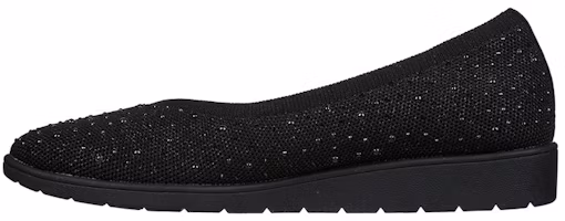 (Women) Skechers Cleo Flex Wedge 'Black Slip-On' 158568-BBK (Women) Skechers Cleo Flex Wedge 'Black Slip-On' 158568-BBK