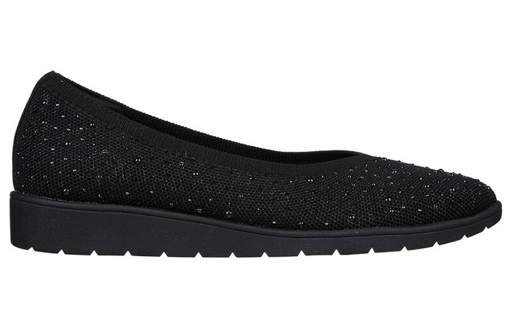 Order (Women) Skechers Cleo Flex Wedge 'Black Slip-On' 158568-BBK