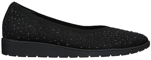 Order (W) Skechers Cleo Flex Wedge 'Hitam Slip-On' 158568-BBK