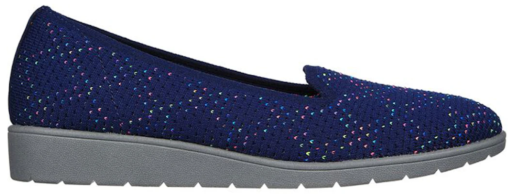 (Women) Skechers Cleo Flex Wedge 'Blue Casual' 158329-NVMT Order (Women) Skechers Cleo Flex Wedge 'Blue Casual' 158329-NVMT