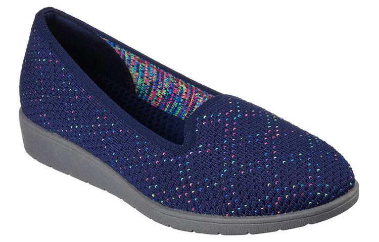 Lookbook (Women) Skechers Cleo Flex Wedge 'Blue Casual' 158329-NVMT