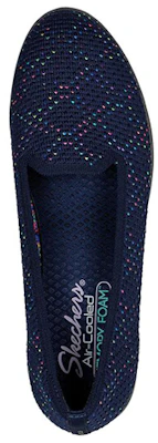 (Women) Skechers Cleo Flex Wedge 'Blue Casual' 158329-NVMT Shop (Women) Skechers Cleo Flex Wedge 'Blue Casual' 158329-NVMT