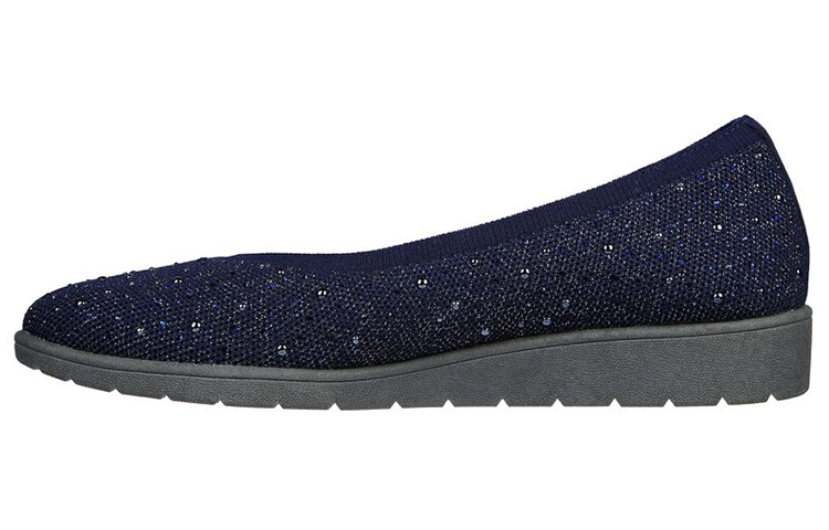 (Women) Skechers Cleo Flex Wedge 'Blue Slip-On Casual' 158568-NVY