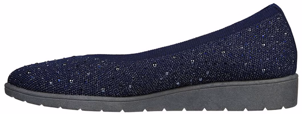 (Women) Skechers Cleo Flex Wedge 'Blue Slip-On Casual' 158568-NVY Buy (Women) Skechers Cleo Flex Wedge 'Blue Slip-On Casual' 158568-NVY