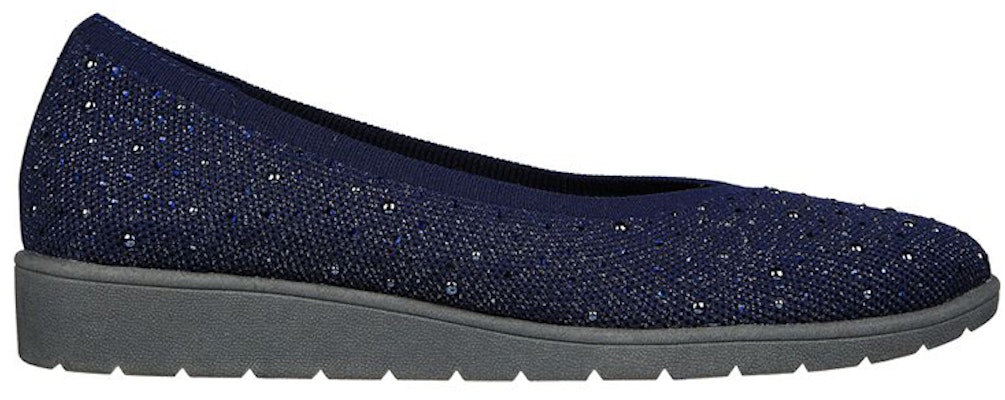 (Women) Skechers Cleo Flex Wedge 'Blue Slip-On Casual' 158568-NVY Order (Women) Skechers Cleo Flex Wedge 'Blue Slip-On Casual' 158568-NVY