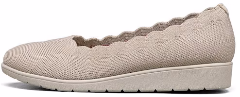 (Women) Skechers Cleo Flex Wedge 'Light Grey Heather' 158156-TPE (Women) Skechers Cleo Flex Wedge 'Light Grey Heather' 158156-TPE