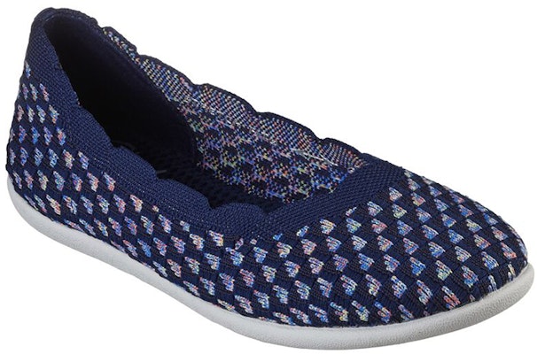 (W) Skechers Cleo Sport 'Biru Putih' 158451-NVMT Lookbook (W) Skechers Cleo Sport 'Biru Putih' 158451-NVMT