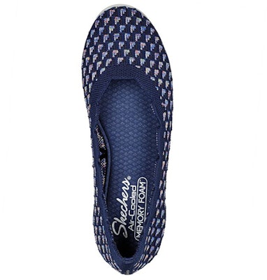 (W) Skechers Cleo Sport 'Biru Putih' 158451-NVMT Shop (W) Skechers Cleo Sport 'Biru Putih' 158451-NVMT