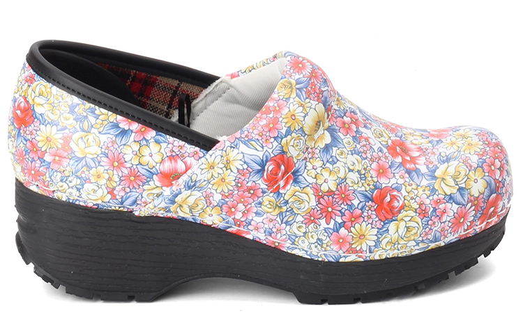 Order (Women) Skechers Clog SR-Candaba 'Black White Multicolor' 77227-MULT