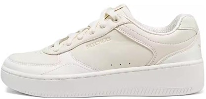 (Women) Skechers Court Classics 'Synthetic Leather Comfort Tower' 185160-OFWT (Women) Skechers Court Classics 'Synthetic Leather Comfort Tower' 185160-OFWT