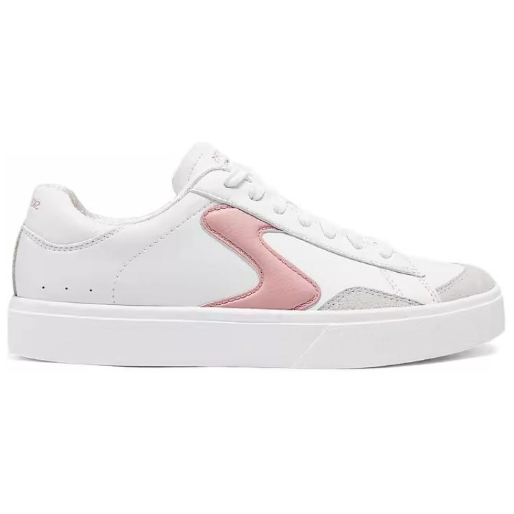 Order Skechers Court Classics 合成皮革 舒適百搭 減震透氣支援 低筒 板鞋 女款 白粉