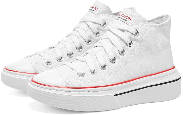 (W) Skechers Court Classics High 'Blanco Comodidad' 185063-WHT Shop (W) Skechers Court Classics High 'Blanco Comodidad' 185063-WHT