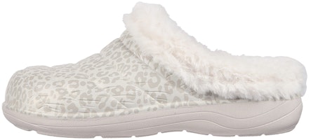 (Women) Skechers Cozy Camper Lined Slipper 'White Leopard' 111357-OFWT (Women) Skechers Cozy Camper Lined Slipper 'White Leopard' 111357-OFWT