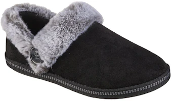 Lookbook Skechers Cozy Campfire-Fresh Toast 加絨保暖 慵懶風運動休閒鞋 女款 黑