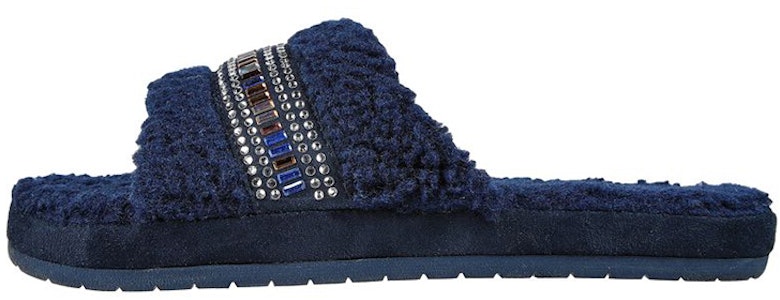 (W) Skechers Cozy Slide 'Bling It Blue' Selipar Kasual Biru Berkilau 167235-NVY Buy (W) Skechers Cozy Slide 'Bling It Blue' Selipar Kasual Biru Berkilau 167235-NVY
