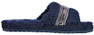 (W) Skechers Cozy Slide 'Bling It Blue' Selipar Kasual Biru Berkilau 167235-NVY