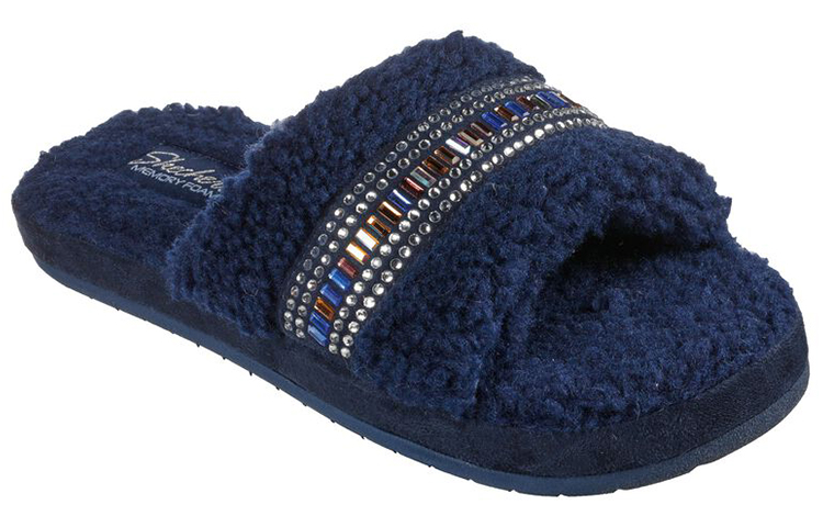 Lookbook (Women) Skechers Cozy Slide 'Bling It Blue' 167235-NVY