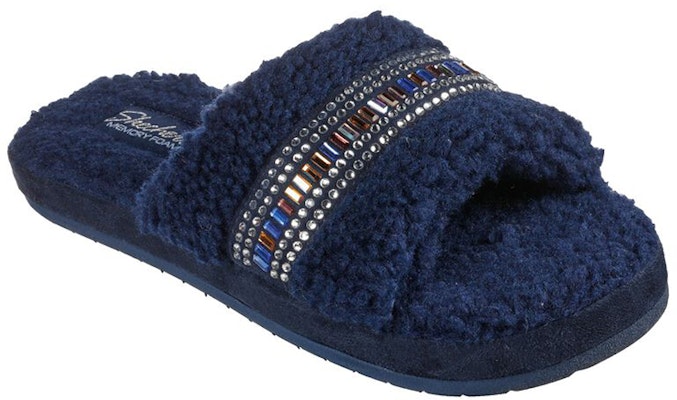 (Women) Skechers Cozy Slide 'Bling It Blue' 167235-NVY Lookbook (Women) Skechers Cozy Slide 'Bling It Blue' 167235-NVY