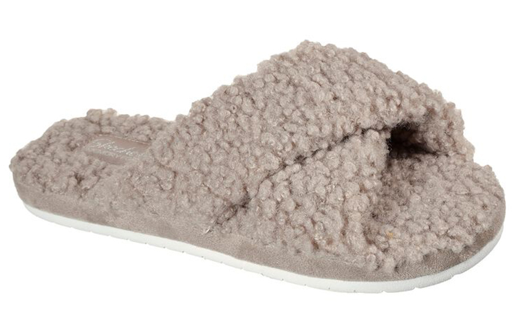 Lookbook Skechers 舒適滑入式拖鞋 女用 咖啡色