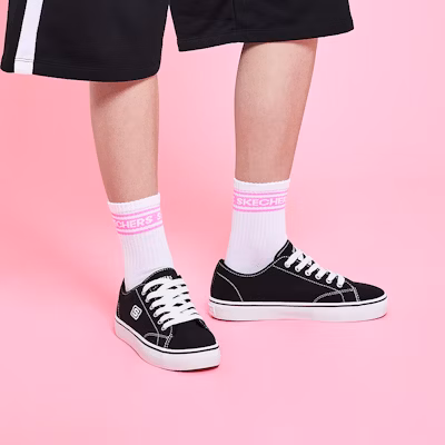 (W) Skechers Cupsole 1 Low Kasut Kanvas Hitam 66666131-BLK Sizing (W) Skechers Cupsole 1 Low Kasut Kanvas Hitam 66666131-BLK
