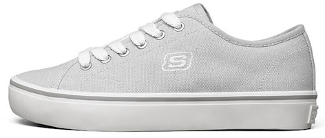 (Women) Skechers Cupsole 1 Low-Top Canvas Shoes Light-Grey 66666131-LTGY (Women) Skechers Cupsole 1 Low-Top Canvas Shoes Light-Grey 66666131-LTGY
