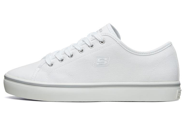(Women) Skechers Cupsole 1 Low-Top Canvas Shoes White 66666131-WHT