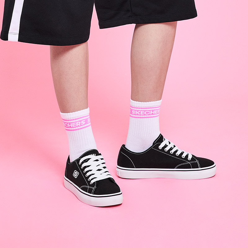Cheap Skechers Cupsole 1 低筒帆布鞋 女款 黑色