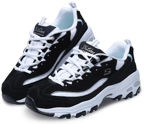 (W) Skechers D''lite-Looking Glass Schoenen 11959-BKW Shop (W) Skechers D''lite-Looking Glass Schoenen 11959-BKW