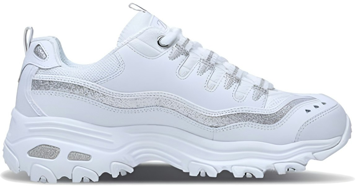 (W) Skechers D''lites-Now & Then ''Bianco Argento'' 11923-WSL Lookbook (W) Skechers D''lites-Now & Then ''Bianco Argento'' 11923-WSL