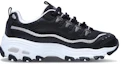 Lookbook (W) Skechers D''Lites Now & Then Laufschuhe Schwarz/Weiß/Silber 11923-BKSL