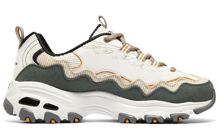 Lookbook (W) Skechers D''Lites - Biggest Fan Chaussures ''Blanc Vert Olive'' 896273-OWGN