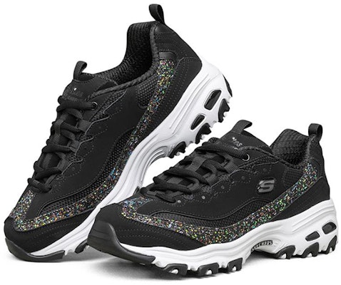 (Women) Skechers D'lites 1.0 Low-Top Sneakers Black/White 149241-BKW Lookbook (Women) Skechers D'lites 1.0 Low-Top Sneakers Black/White 149241-BKW