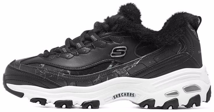 women-skechers-d-lites-1-0-black-fleece-lined-896048-blk