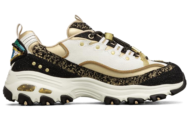 (W) Skechers D'lites 1.0 Running Shoes Black/Gold 圖 2