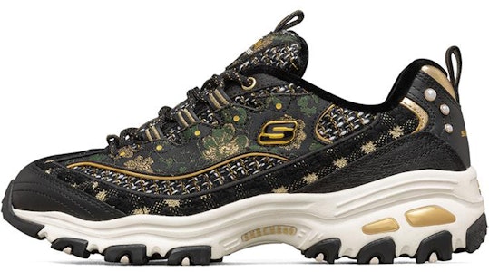 Skechers D‘Lites 1.0 低幫運動鞋 女款 黑金 Buy Skechers D‘Lites 1.0 低幫運動鞋 女款 黑金