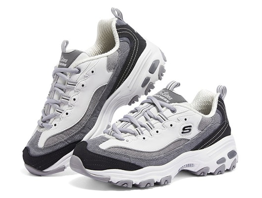 (Women) Skechers D'Lites 1.0 'Black Gray' 149906-BKGY Lookbook (Women) Skechers D'Lites 1.0 'Black Gray' 149906-BKGY