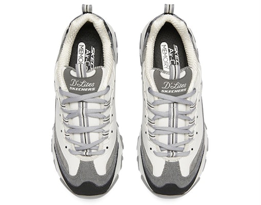 (Women) Skechers D'Lites 1.0 'Black Gray' 149906-BKGY Shop (Women) Skechers D'Lites 1.0 'Black Gray' 149906-BKGY