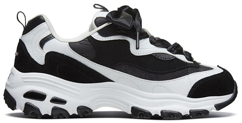 (Women) Skechers D'Lites 1.0 Low-Top Running Shoes Black 88888353-BKW Order (Women) Skechers D'Lites 1.0 Low-Top Running Shoes Black 88888353-BKW