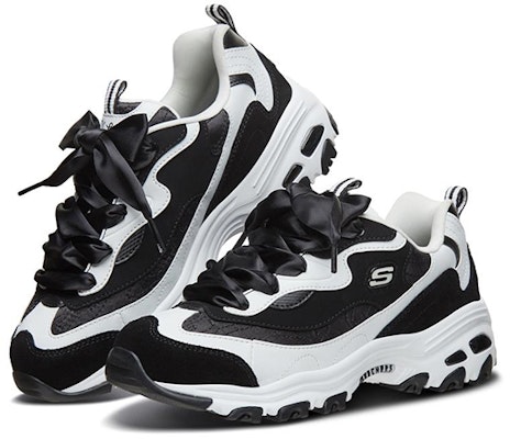 (Women) Skechers D'Lites 1.0 Low-Top Running Shoes Black 88888353-BKW Lookbook (Women) Skechers D'Lites 1.0 Low-Top Running Shoes Black 88888353-BKW