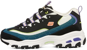 (Women) Skechers D'Lites 1.0 'Black Blue Purple' 896062-BKMT (Women) Skechers D'Lites 1.0 'Black Blue Purple' 896062-BKMT