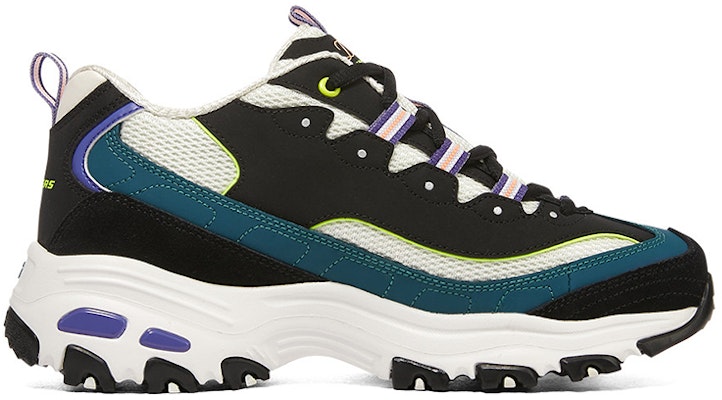 (W) Skechers D'Lites 1.0 'Hitam Biru Ungu' 896062-BKMT Order (W) Skechers D'Lites 1.0 'Hitam Biru Ungu' 896062-BKMT